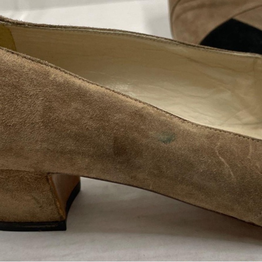 Chanel Brown and Black Heels with Suede Finish - Picture 3 of 7